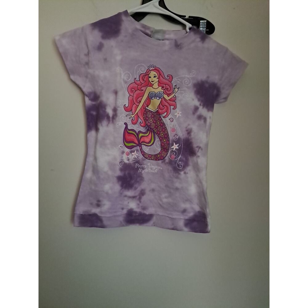 Kid U Not Pirates Voyage Myrtle Beach Mermaid Purple Tie-dyed Size M Girls